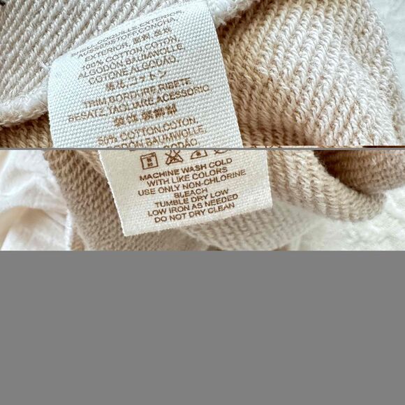 Free People Sweet Streets Hoodie Large L Oversized Long Sleeve Pink Beige - Picture 9 of 14